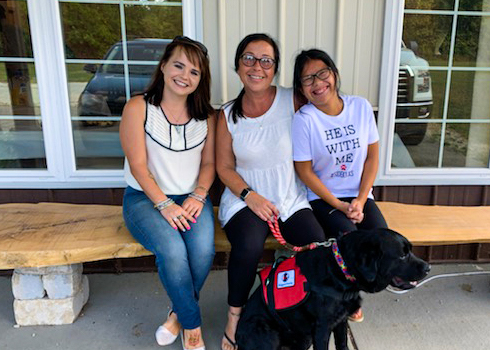 Buddy & Maya at the training prigram graduation