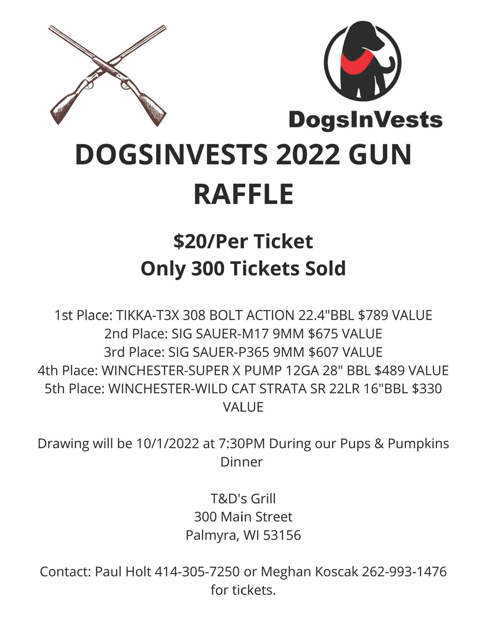 Pups & Pumpkins Proceeds benefit DogsInVests